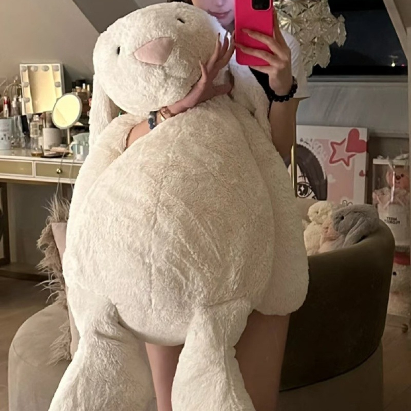 Extra Large Bashful Cream Bunny Plushie | JC | CuteTrendybn